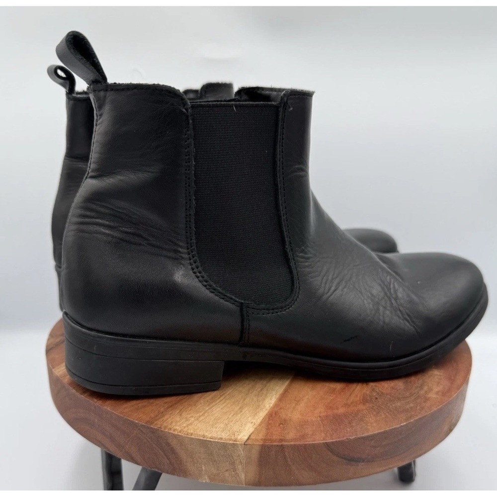 ALDO Womens Black Leather Chelsea Ankle Fashion Boots Bootie 7